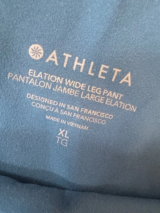 Athleta Elation Wide Leg Obsidian Blue XL T - Picture 3 of 6